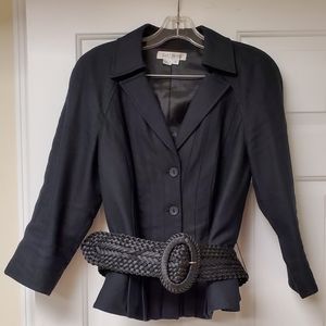 Kay Unger NY Black sz 14 Skirt Suit